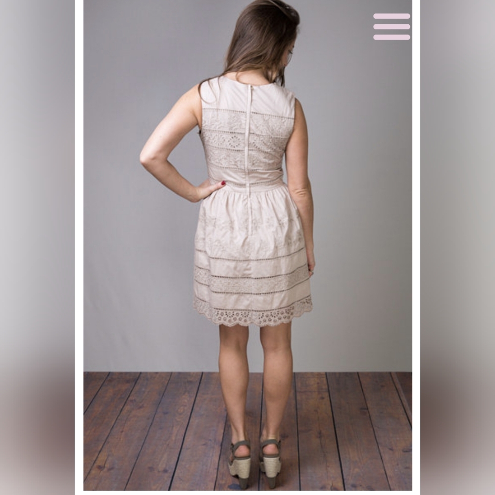 LOVEMARKS* sleeveless round neck gathered waist zip back cut out detail dress - Picture 5 of 15